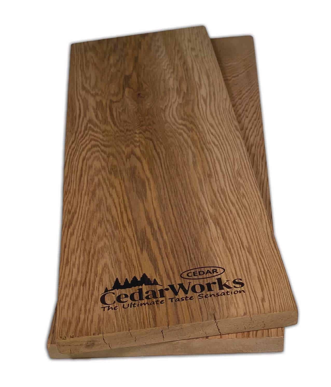 Handcrafted cedar serve board with cedarWorks branding, showcasing natural wood grain, perfect for kitchen, dining, or serving purposes, emphasizing quality New Zealand timber craftsmanship.