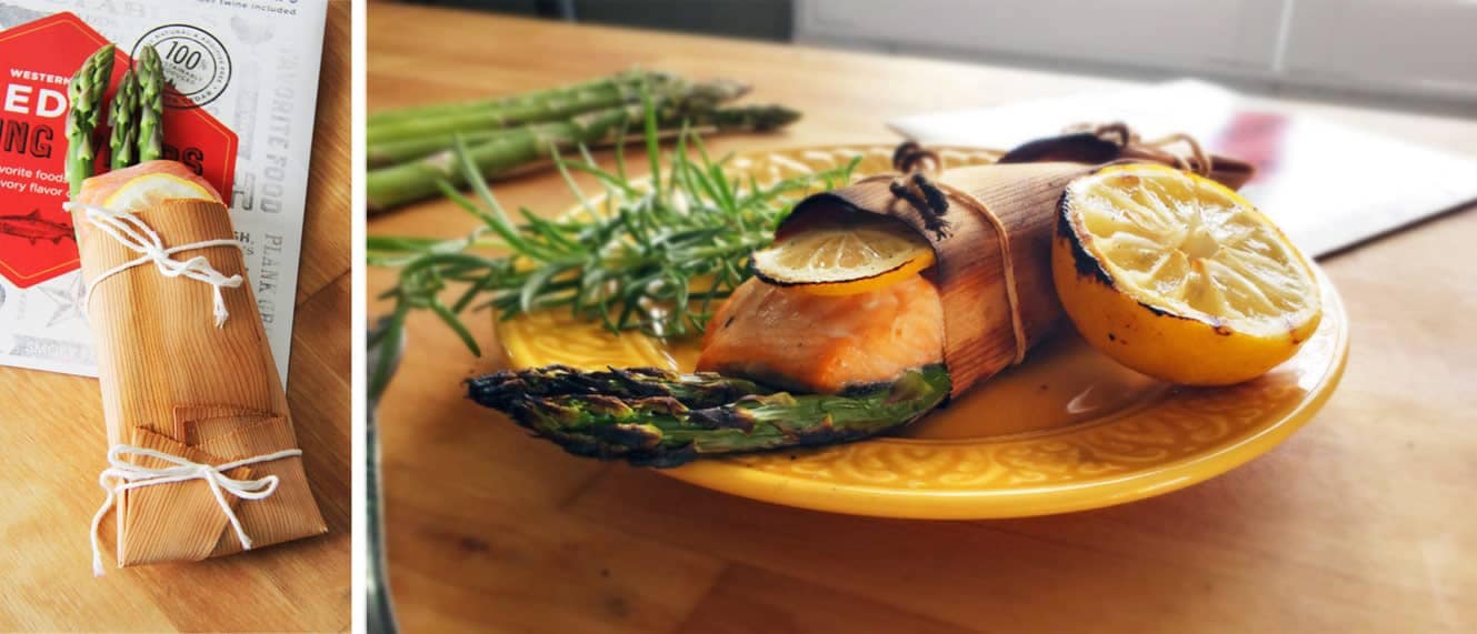 Grilling Wrap Grilled Salmon and Asparagus