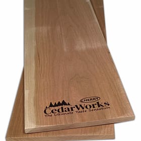 Smooth cedar wood chopping boards with cedarworks branding for kitchen and cutting needs.