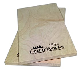 Smooth maple wood veneer sample showcasing Cedar Works craftsmanship, perfect for furniture, cabinetry, and interior design projects. High-quality, durable, and decorative maple veneer sheets.