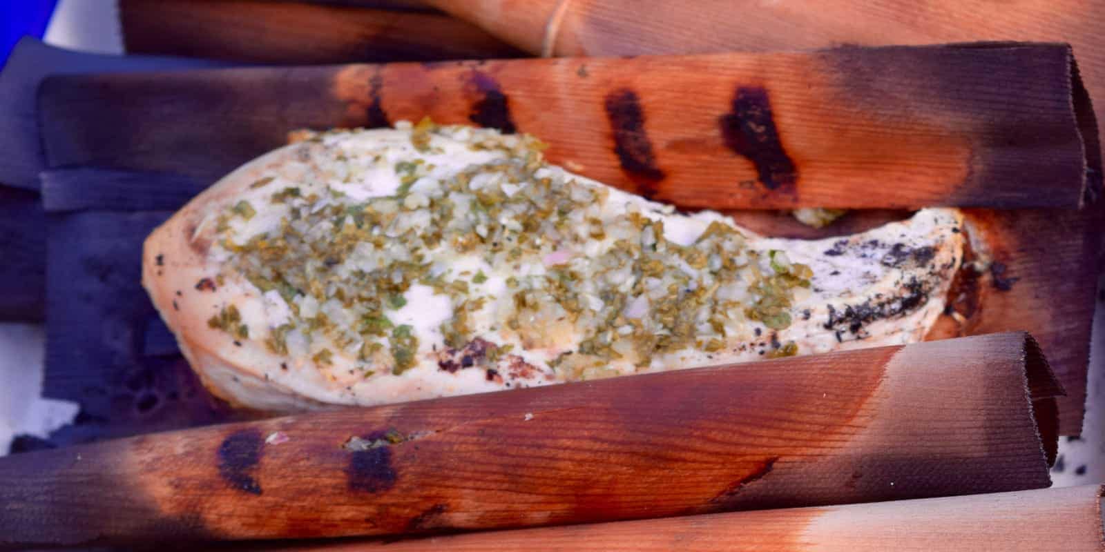 Chicken with Lemon Parsley Gremolata Smoked in a Natural Wood Wrap