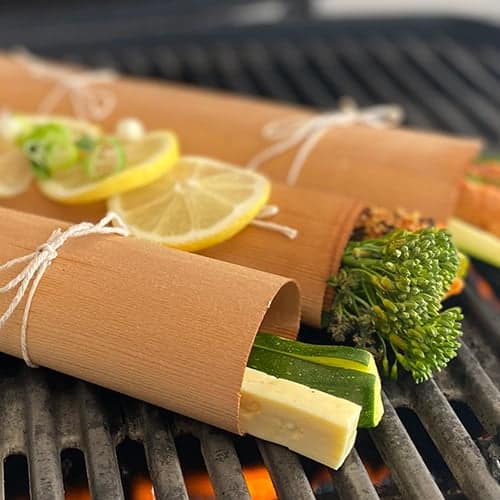 grilling wraps filled with broccoli haloumi & zucchini