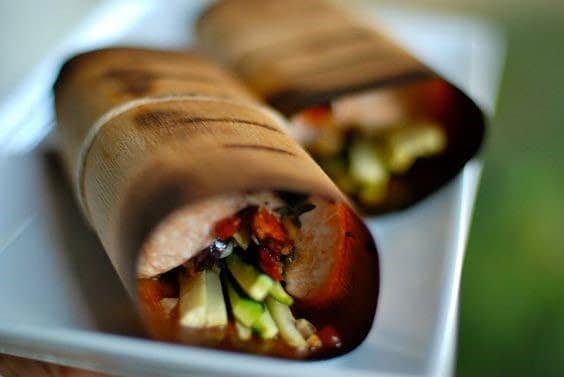 Natural Wood Wrapped Mediterranean Salmon