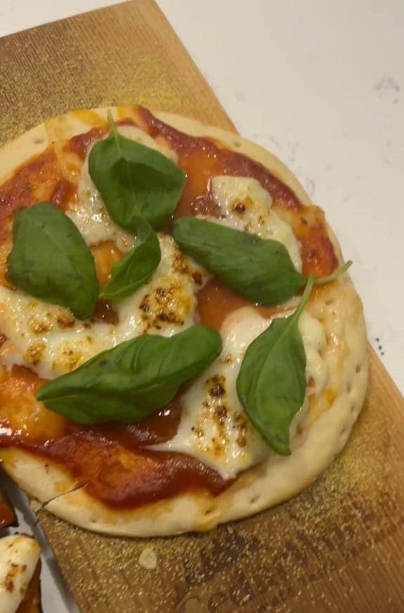 Pizza BBQ grilled on a natural wood plank