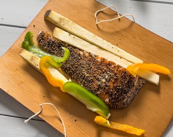 Grilling using a Natural Wood Wrap