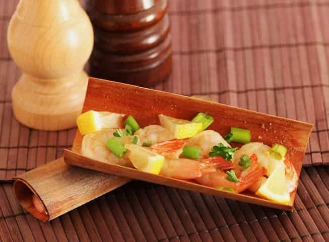 Natural Wood Wrapped Wrapped Shrimps